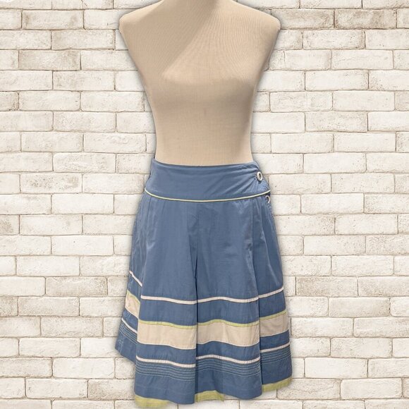 Retro TALBOTS Skirt Color Block/Stripes 50's style Size 4 - Picture 1 of 8